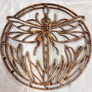 Myrtle wood Dragonfly wall art